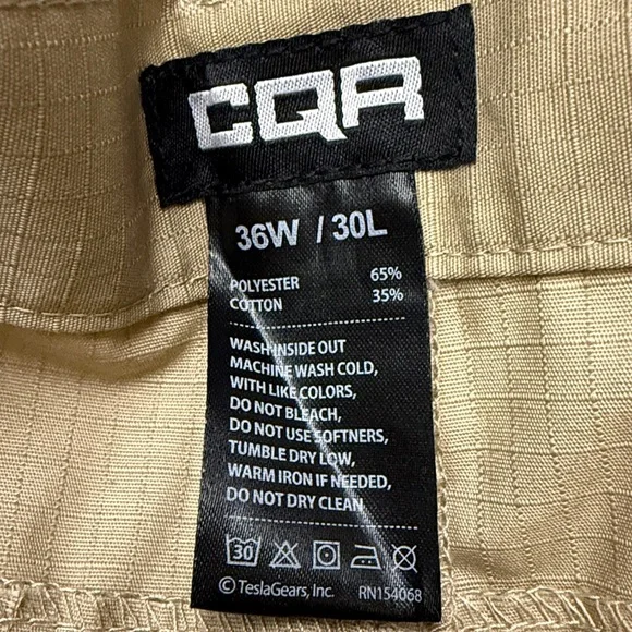 NWT. CQR Tactical Men's Cargo Pants, Size 36W x 30L - Picture 2 of 12